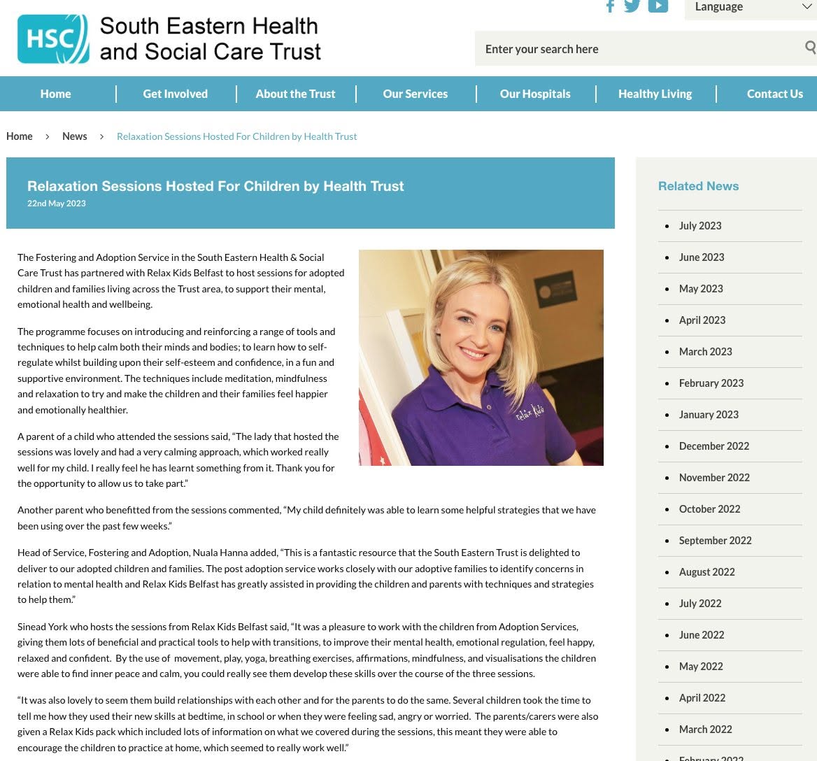 Relax Kids Belfast - South Eastern Heath Trust
