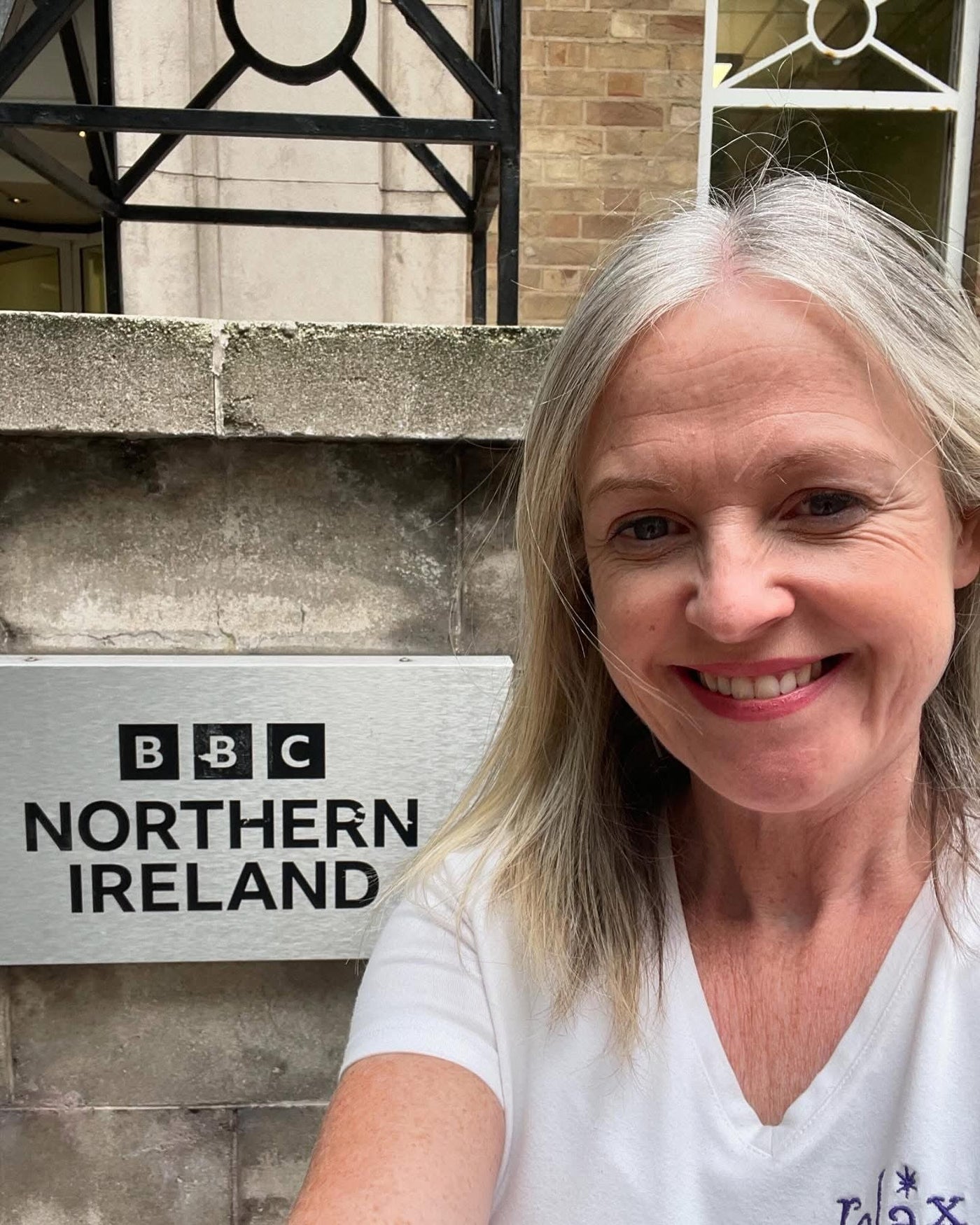 At BBC Northern Ireland, where I was invited to take part in a live radio discussion on supporting teenagers and their families through GCSE and A-level Results Day.