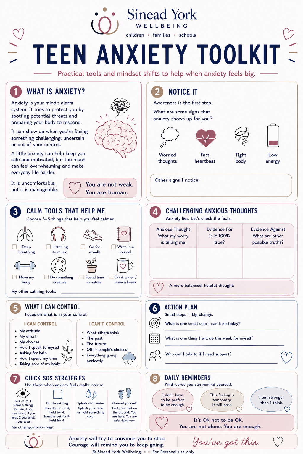 Teen Anxiety Toolkit - FREE Instant Download